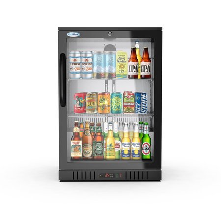 KOOLMORE One Door Back Bar Cooler Counter Height Beverage, Refrigerator, Mini Drink Fridge BC-1DSW-BK